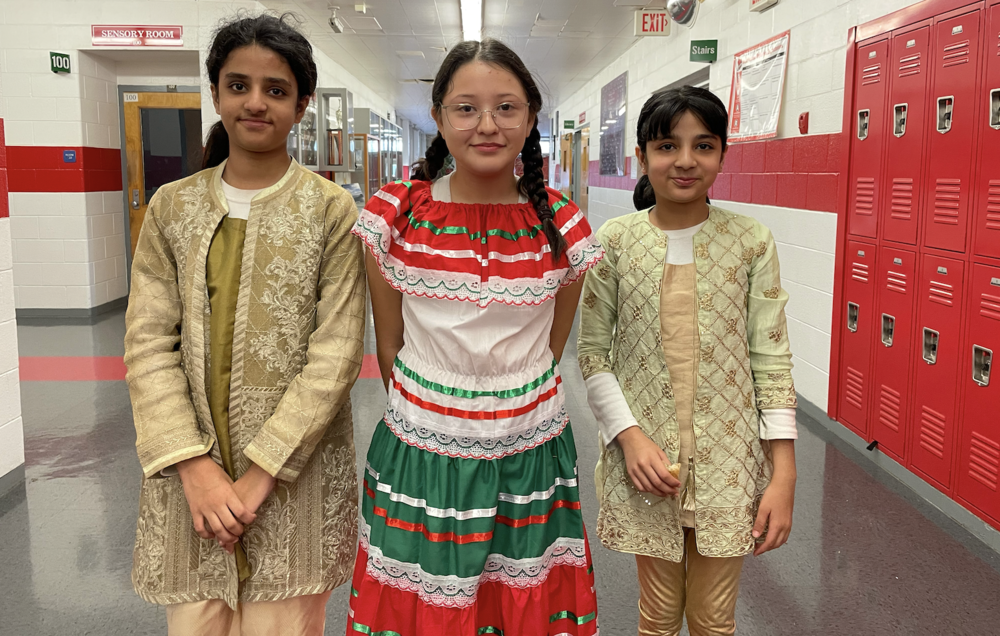 Students celebrating cultural day at West Middle School