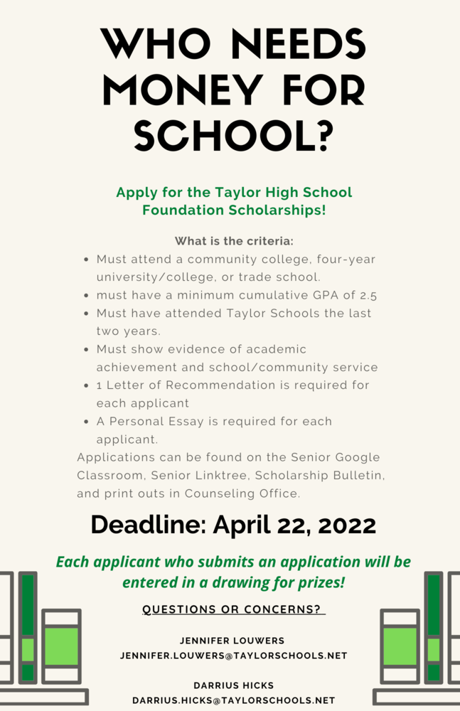 Flyer for senior scholarships