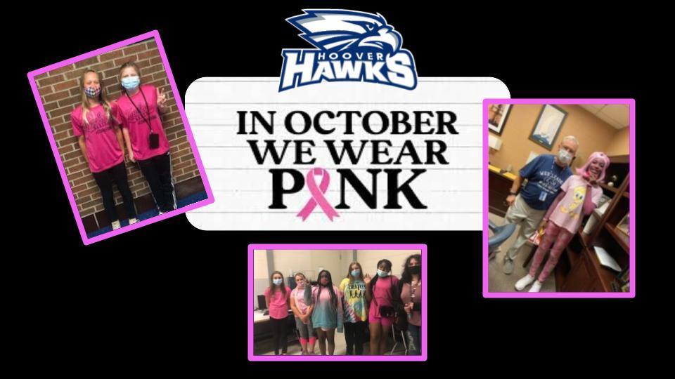 Hoover Hawks in October we wear pink